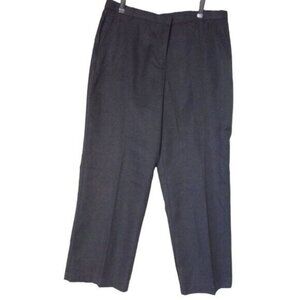 Sag Harbor Pants 12P Gray Polyester Dress flat front straight leg 12S (12 petite